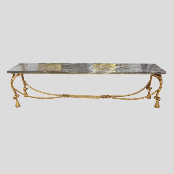 Pierluigi Colli design wrought iron and marble top table