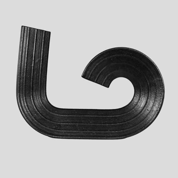 Italian grey black freeform vase by Alessio Tasca