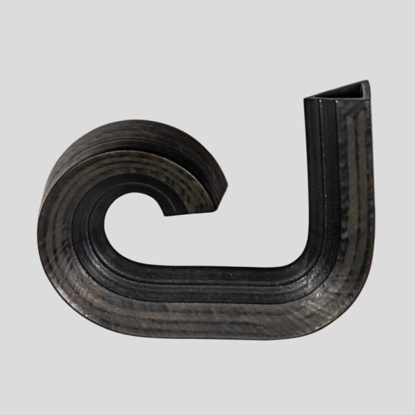 Italian grey black freeform vase by Alessio Tasca