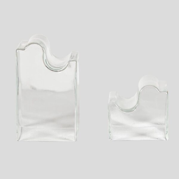 Clear glass composition vase by Barbini