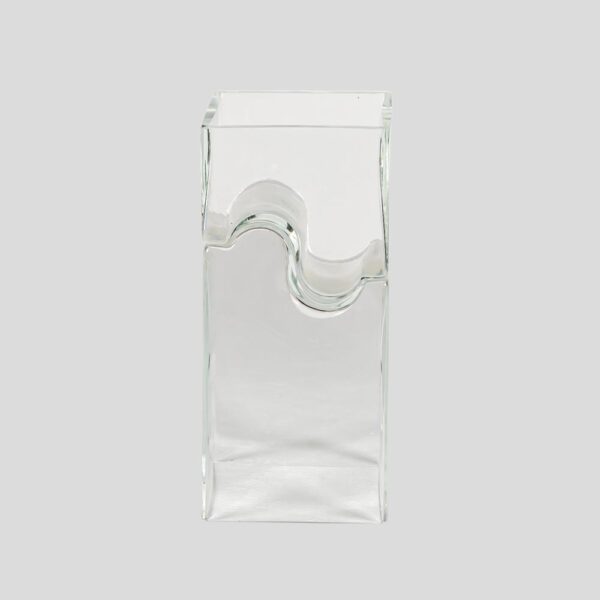 Clear glass composition vase by Barbini