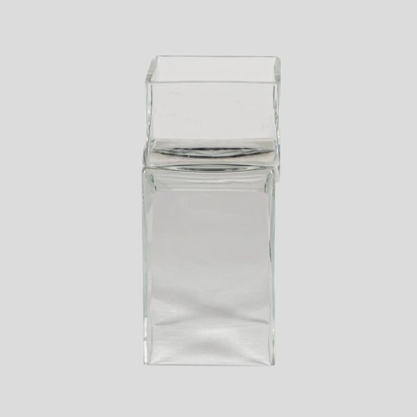Clear glass composition vase by Barbini