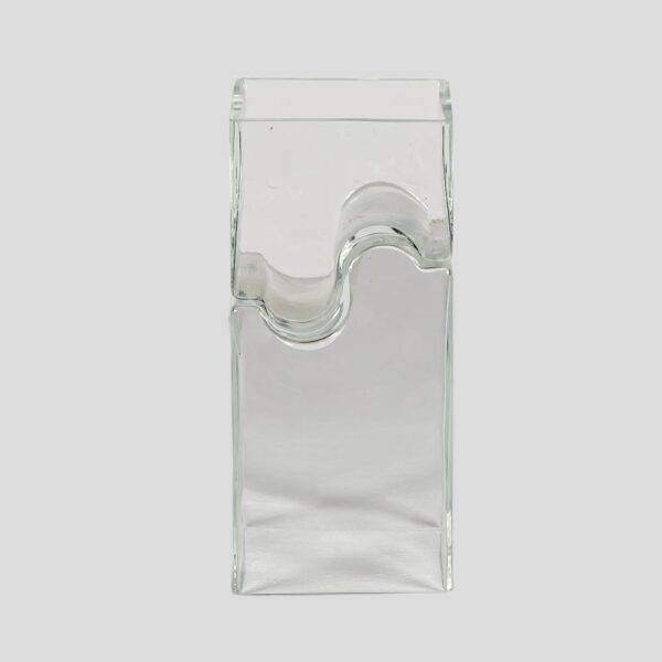 Clear glass composition vase by Barbini