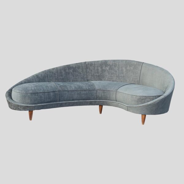 Vintage Federico Munari Italy design curved sofa