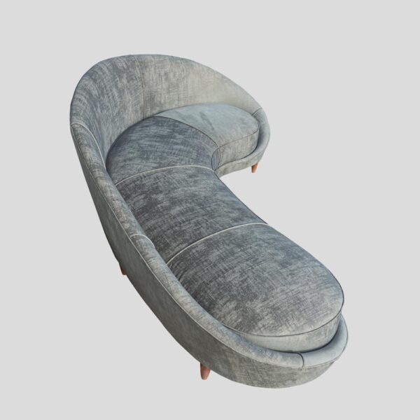 Vintage Federico Munari Italy design curved sofa