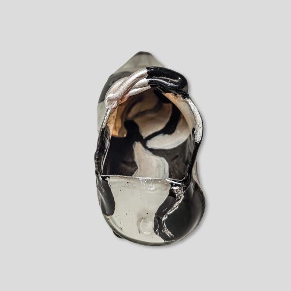 Coco cola bottle glass boot sculpture by Luigi Bona