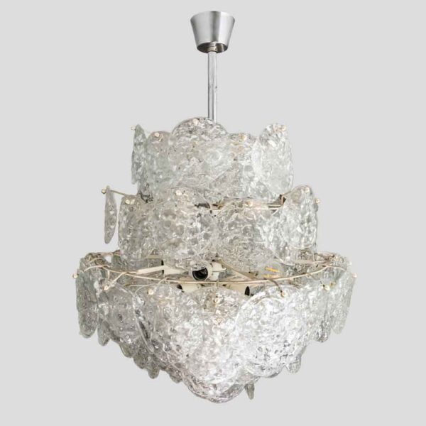 1960s Vintage Italian design chandelier by Av Mazzega