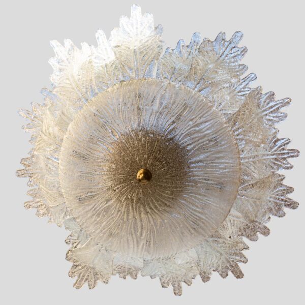 940s Barovier-and-Toso-clear-leaf-glass-chandelier