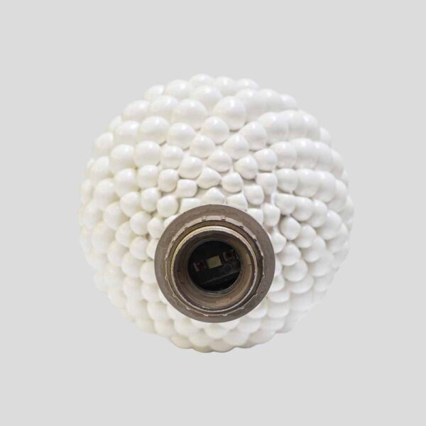 Pair of Vintage Pine cone shape white ceramic table lamps