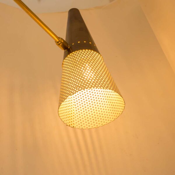 JDV 12 Brass and Ivory Colour Shades Ceiling light by Diego Mardegan
