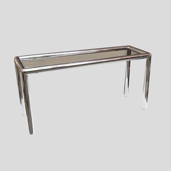 1970s chrome console table