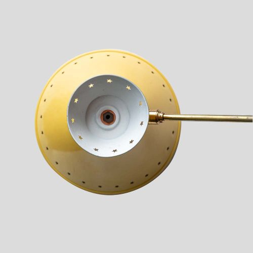 Yellow color shade Rene Mathieu for Lunel sconce