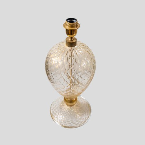 Pair of blown Murano glass Veronese table lamps