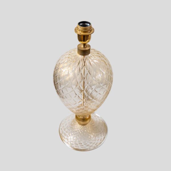 Pair of blown Murano glass Veronese table lamps