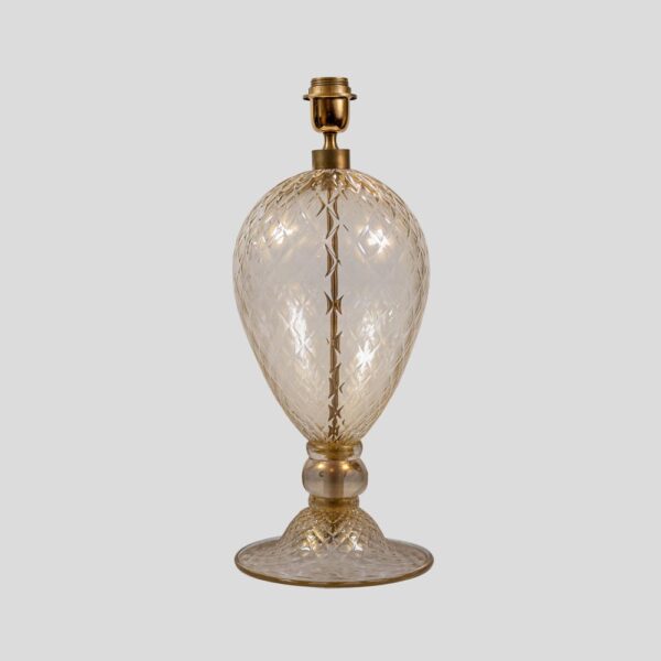 Pair of blown Murano glass Veronese table lamps