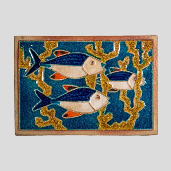 Ceramic coral plaque by Einar Johansen