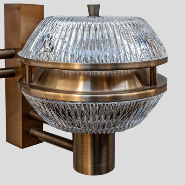 Pair of flying saucers wall lights attributed to Sergio Mazza