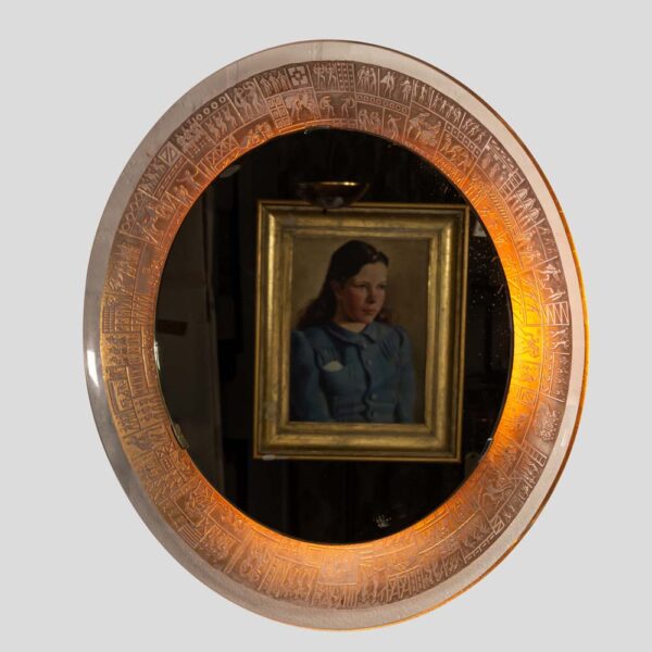 1960s Italian design back lit mirror by Marco Furgeri