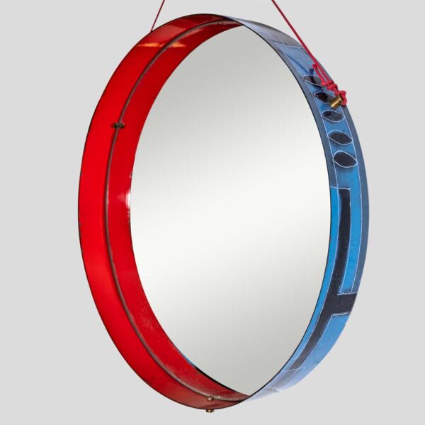 Siva Poggibonsi design enamel drum mirror
