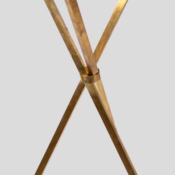 Pair of Italian design brass Gueridon side table