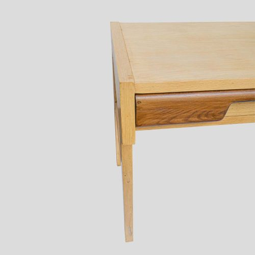 Vintage Italian design ash wood desk console table
