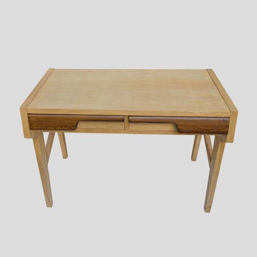 Vintage Italian design ash wood desk console table