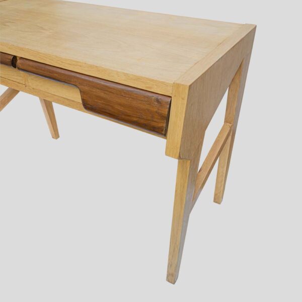 Vintage Italian design ash wood desk console table