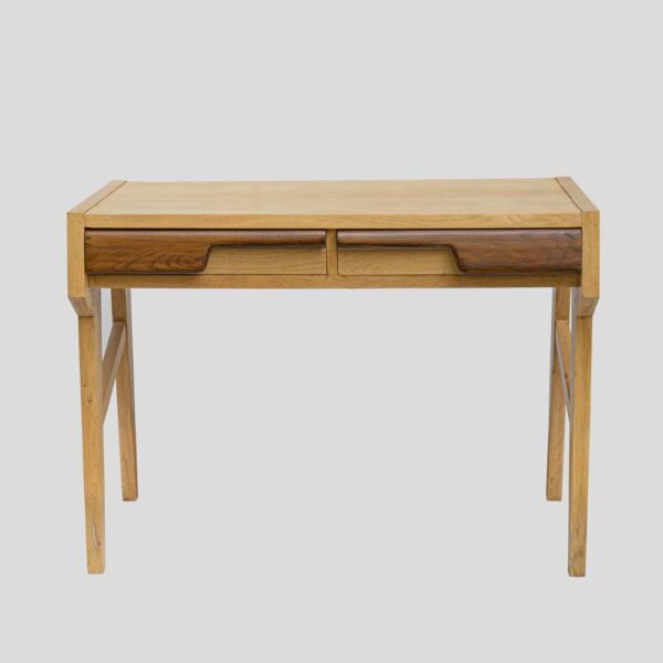 Vintage Italian design ash wood desk console table