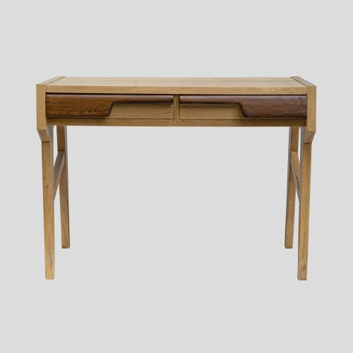 Vintage Italian design ash wood desk console table