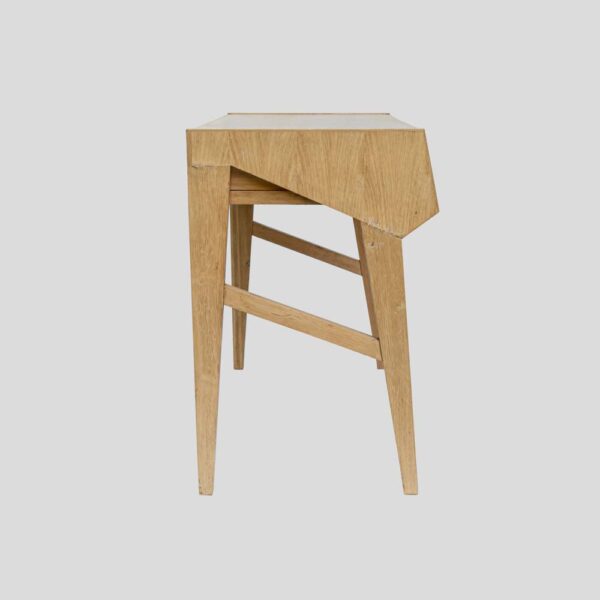 Vintage Italian design ash wood desk console table