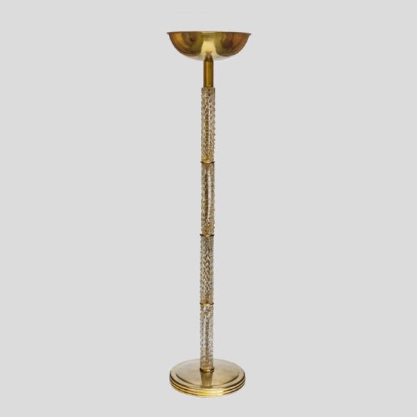 1950s brass and glass floor lamp by Seguso Vetri D'Arte