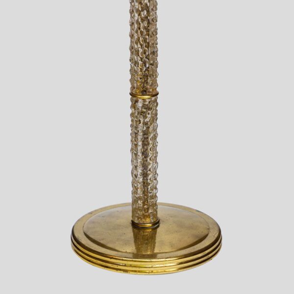 1950s brass and glass floor lamp by Seguso Vetri D'Arte