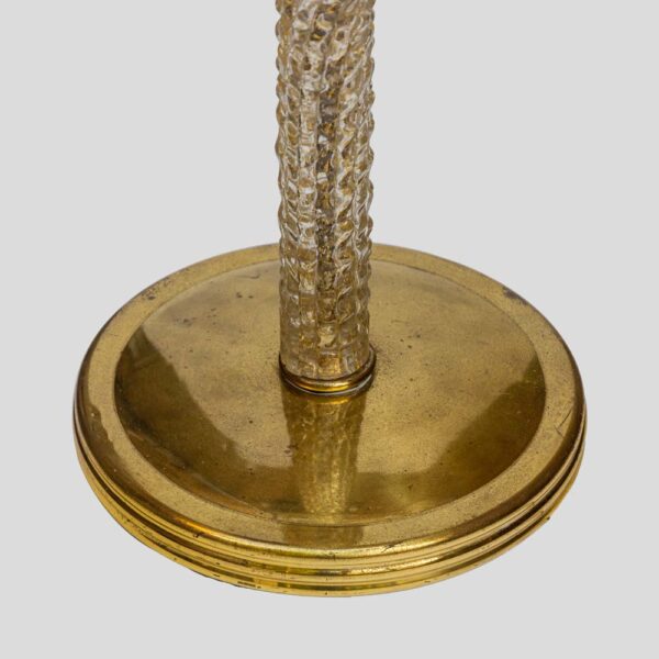 1950s brass and glass floor lamp by Seguso Vetri D'Arte