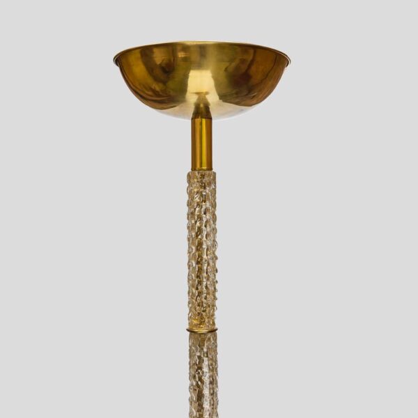 1950s brass and glass floor lamp by Seguso Vetri D'Arte