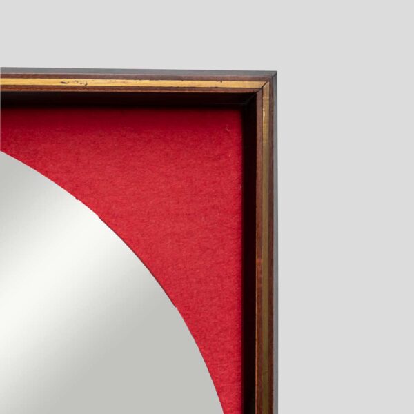 1960s Rosewood frame mirror design by Carlo di Carli