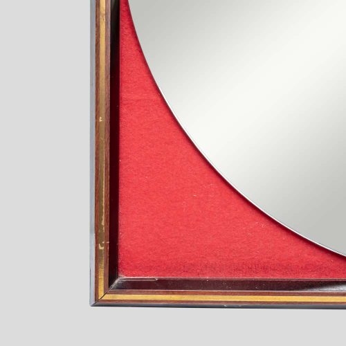 1960s Rosewood frame mirror design by Carlo di Carli