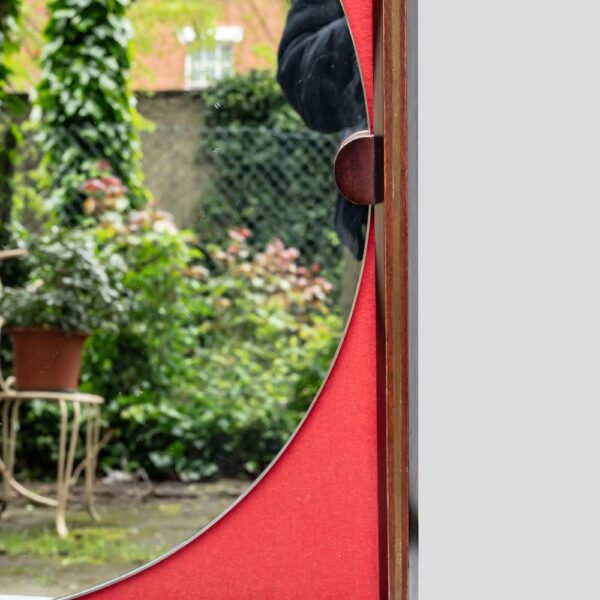 1960s Rosewood frame mirror design by Carlo di Carli