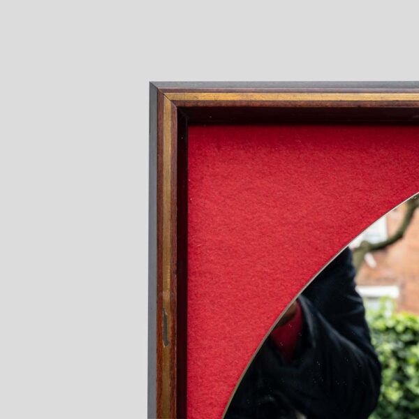 1960s Rosewood frame mirror design by Carlo di Carli