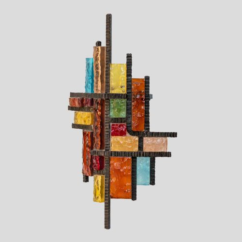 Multicolor Italian design brutalist wall light by Longobard