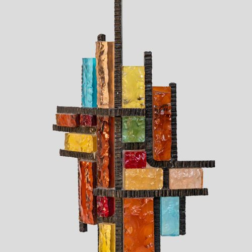 Multicolor Italian design brutalist wall light by Longobard
