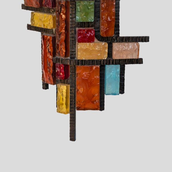 Multicolor Italian design brutalist wall light by Longobard