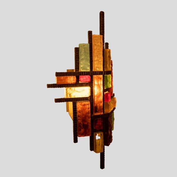 Multicolor Italian design brutalist wall light by Longobard