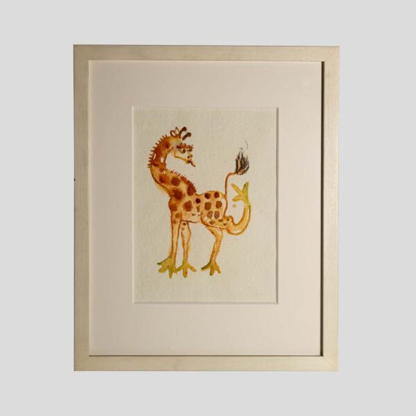 Giraffe watercolour by Artist Beverley Isaac