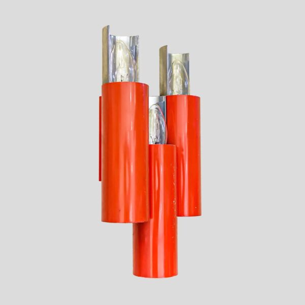 Red colour Stilnovo wall light model 2701