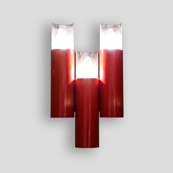 Red colour Stilnovo wall light model 2701