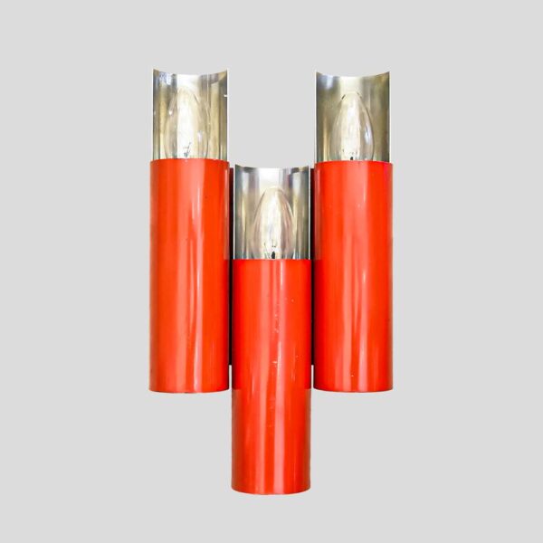Red colour Stilnovo wall light model 2701