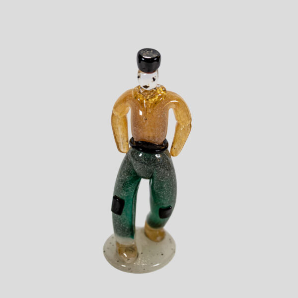 1930s Murano blown glass figure of a young man