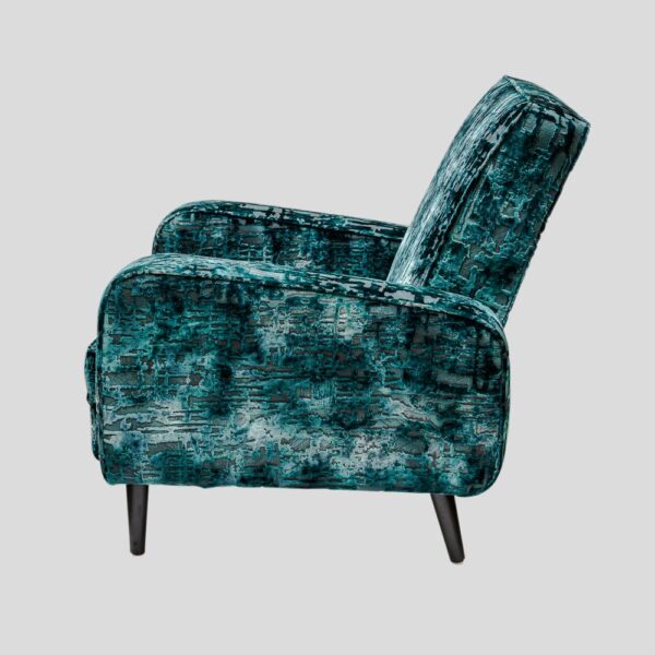 French Art deco armchair emerald green upholstery