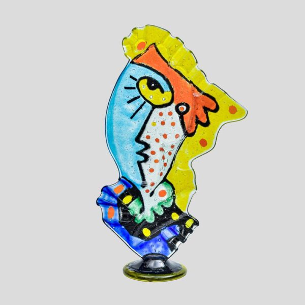 Glass Sculpture Grande Pensatore by Silvio Vigliaturo