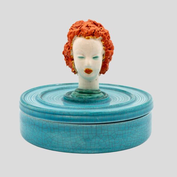 1930s Austrian ceramic box by Goldscheider Vienna